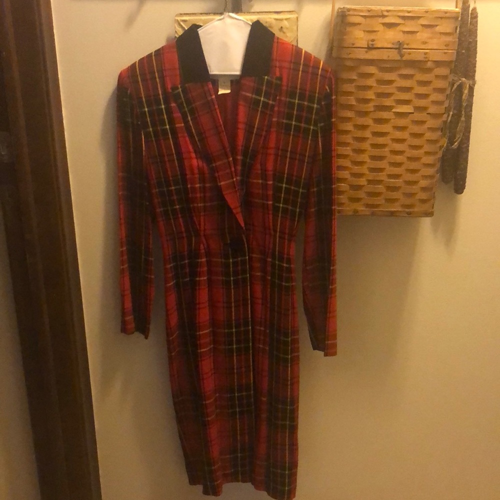 Vintage womens plaid dress.